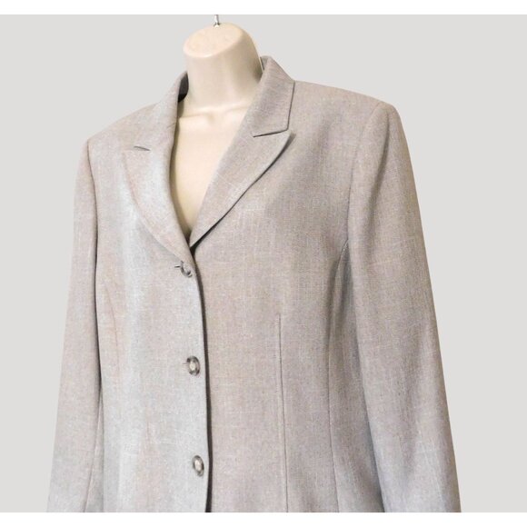 Le Suit Collections Womens 2 Piece Suit Size 16 Light Brown Jacket Pants - Picture 2 of 16